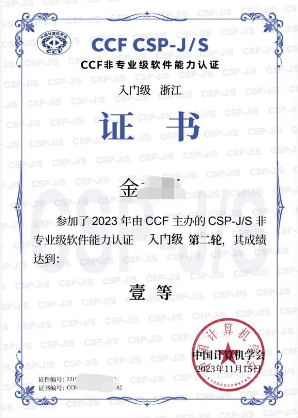 信奥相关荣誉展示 8